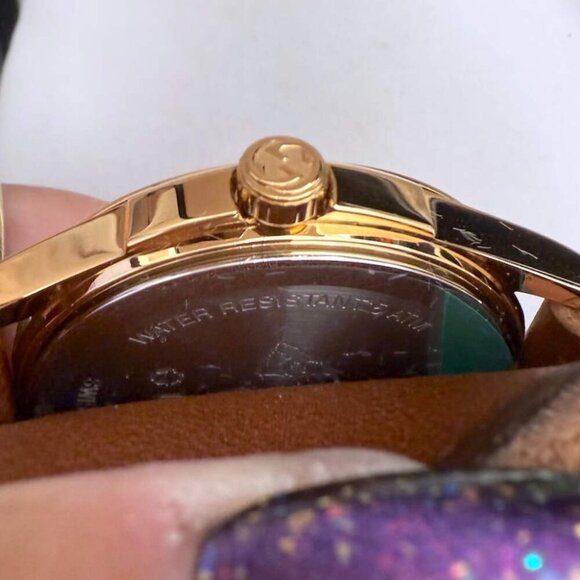 Gucci Le Marche des Merveilles Bee Watch Brown Leather Strap - Picture 10 of 11